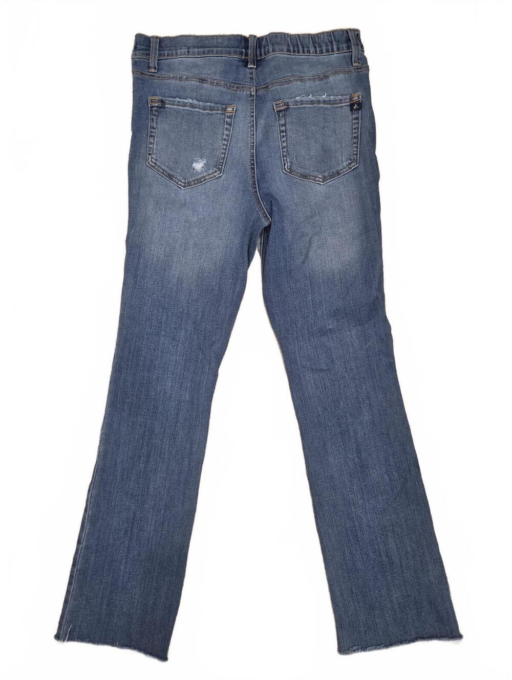 m jeans maurices Super High-Rise Distressed Raw Hem Stretch Jeans Womens Size S - Picture 7 of 7
